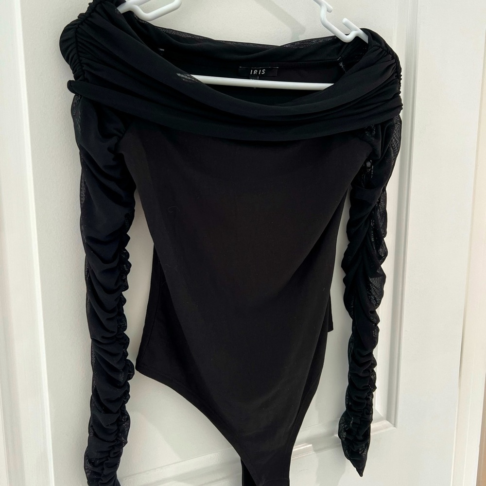 Fashion Nova Black Off the Shoulder Bodysuit